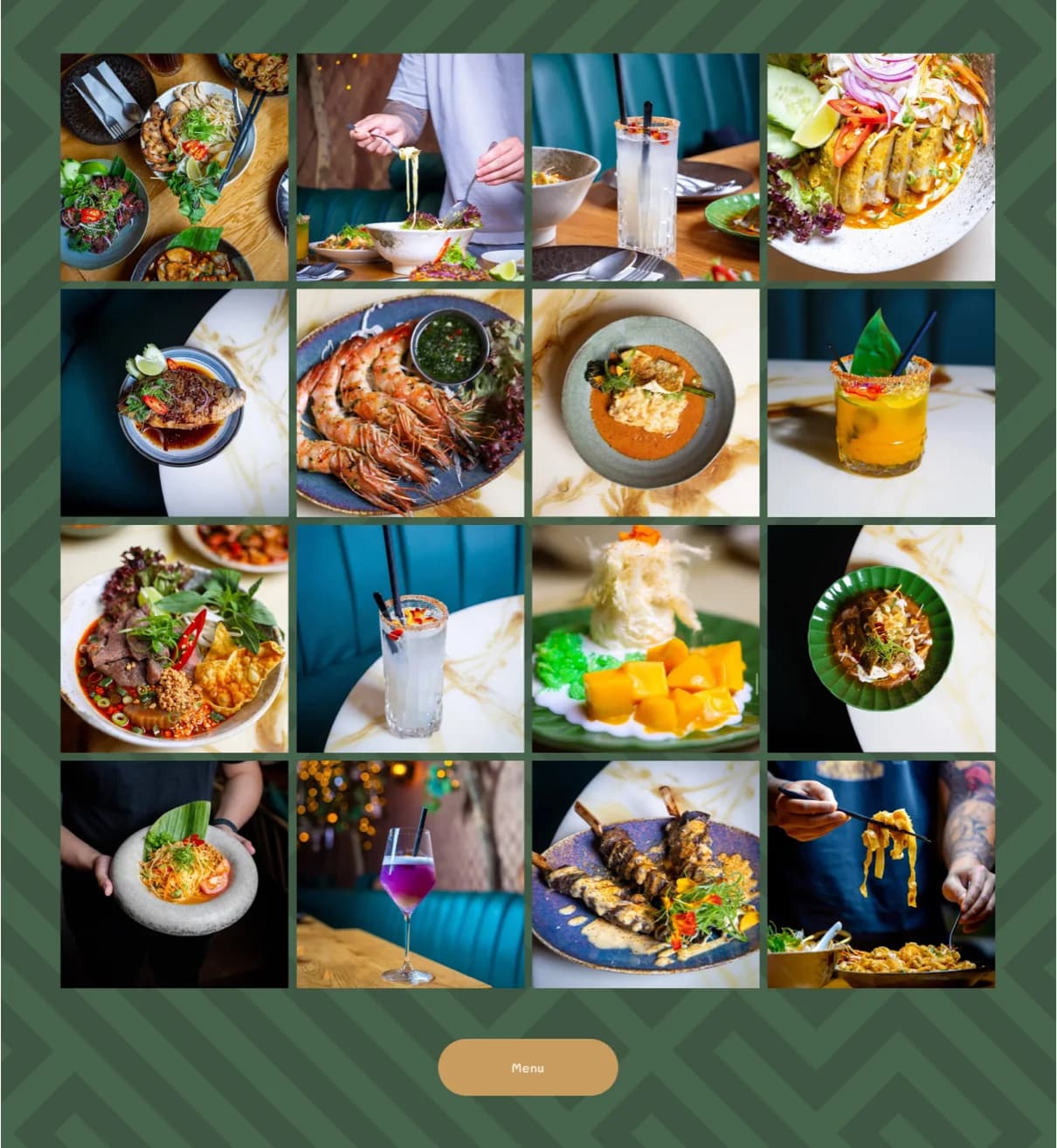 Casa Thai Instagram feed on the website