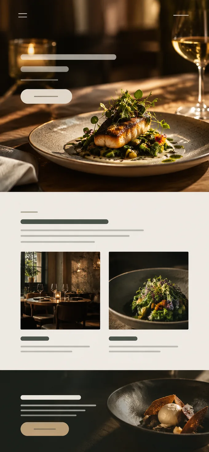 Restaurant website on Squarespace