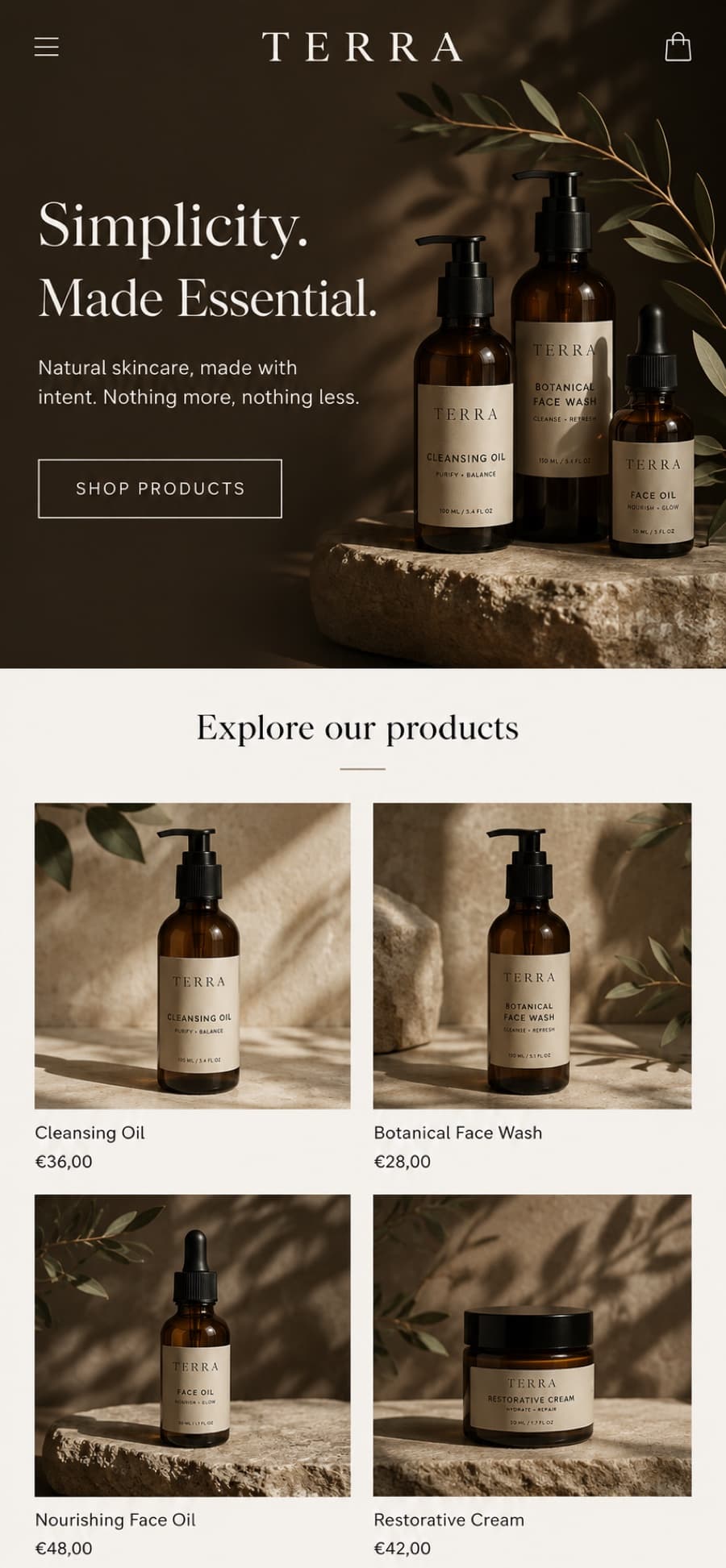 Cosmetics store built on Shopify