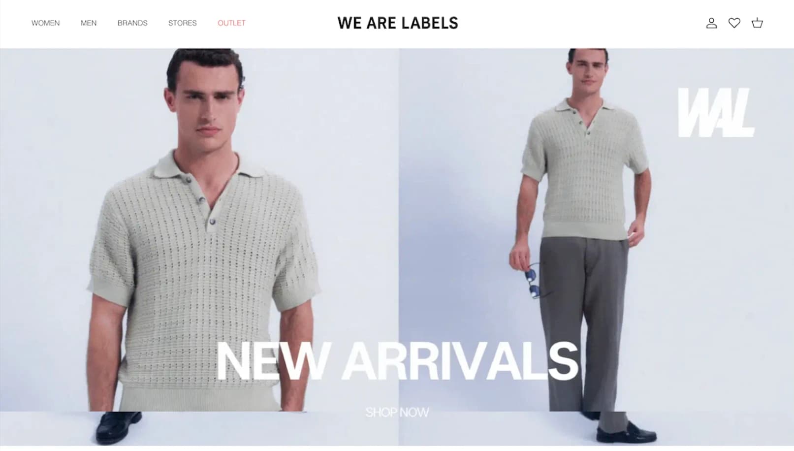 We Are Labels Shopify homepage