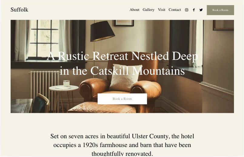 The Squarespace template gallery